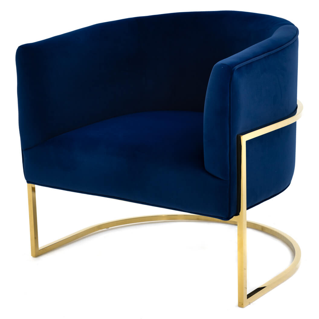 Bari Lounge Chair Navy Blue Town Country Event Rentals