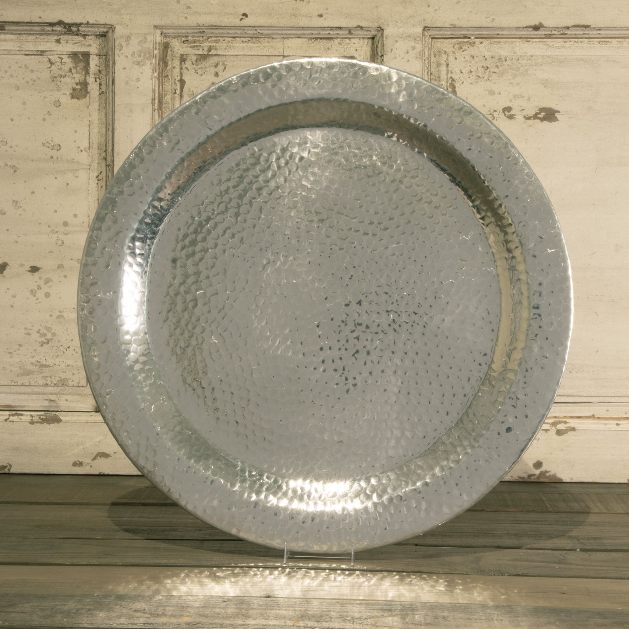 Hammered Aluminum Tray 24"