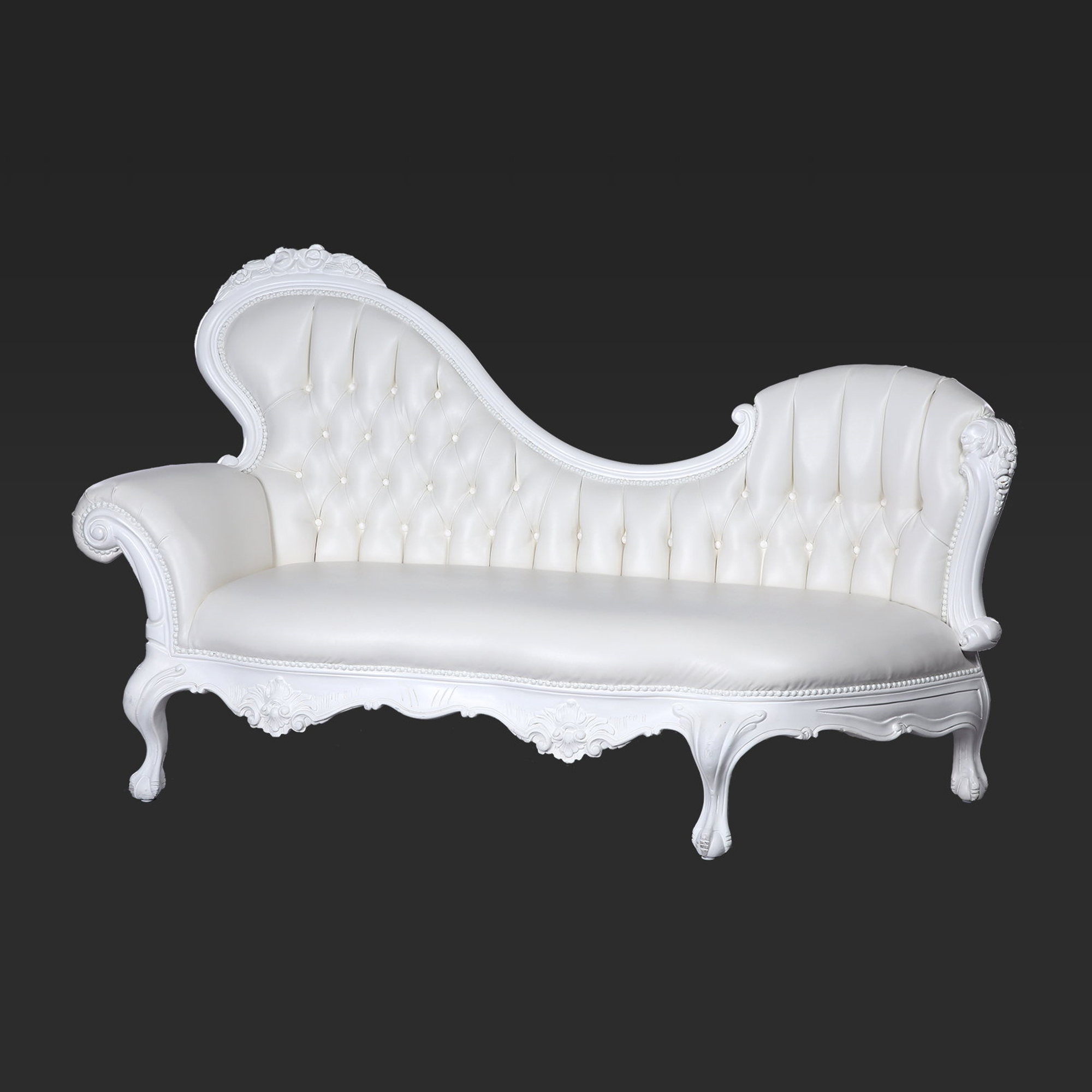 White chaise lounge outlet