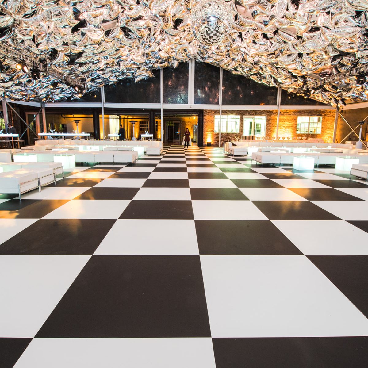 Checkered Tile Floor for Rent | Town & Country Event Rentals | Town