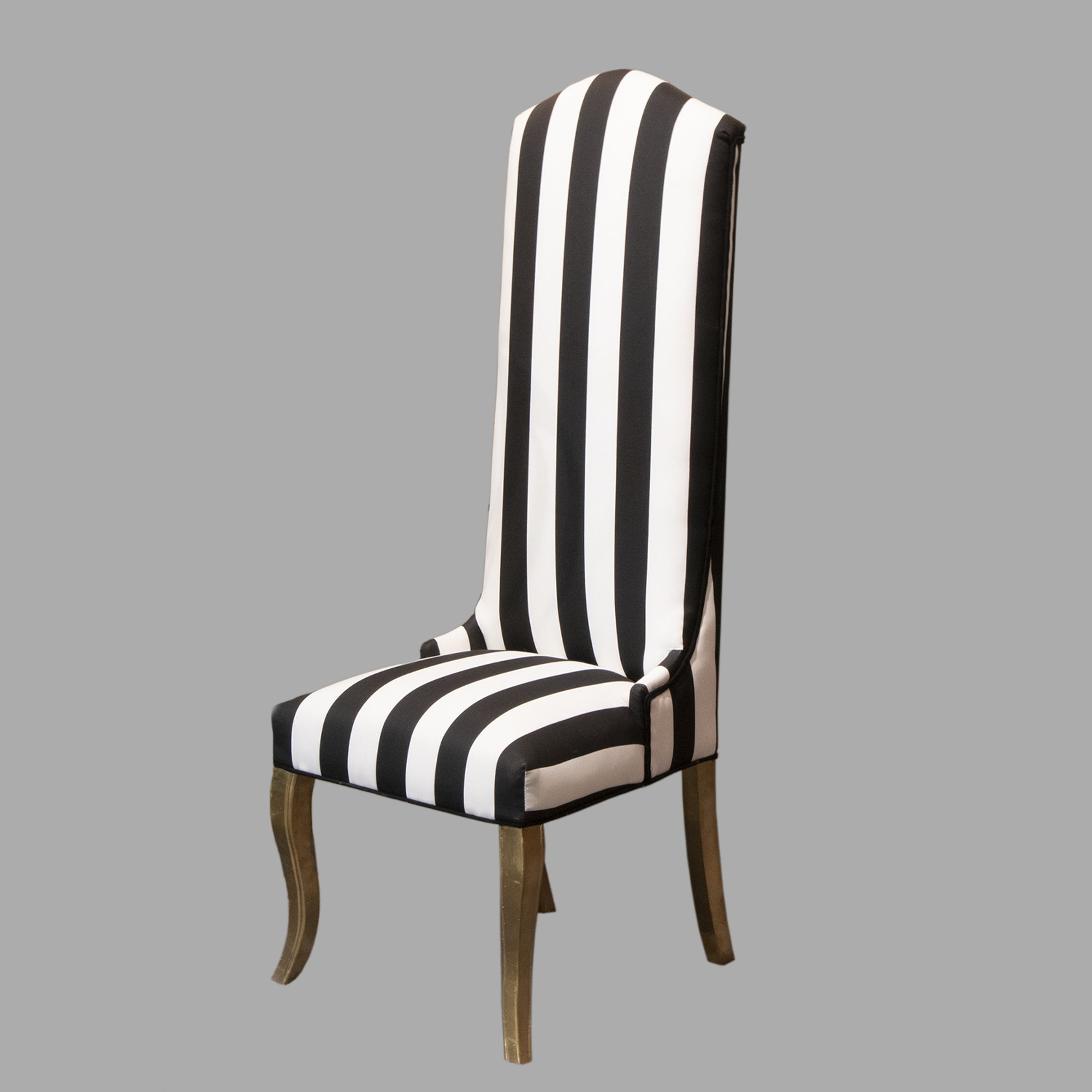 Black and white hotsell striped dining room chairs