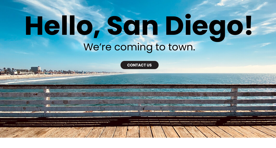 We're coming to San Diego!