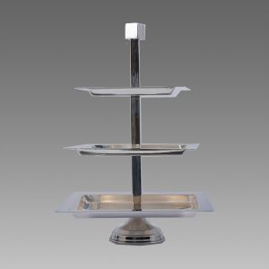3 Tier Silver Square Stand