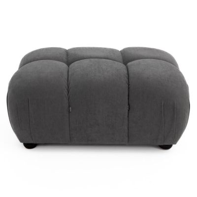Image two of Jalis Ottoman, Grey
