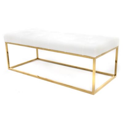 Image of Lux Ottoman, White