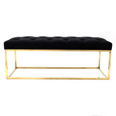 Image two of Lux Ottoman, Black