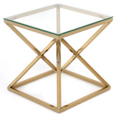 Image of Maze End Table, Gold