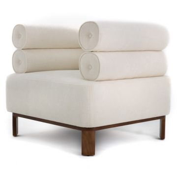 Kirby Lounge Chair, Off White