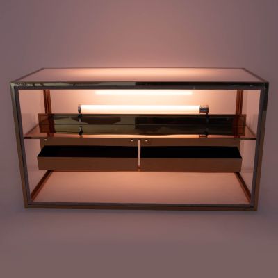 Image two of Milo Bar, Silver Frame, Leather White