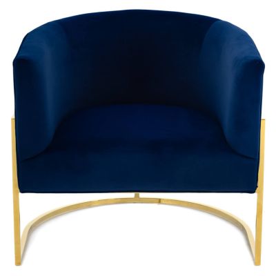 Image two of Bari Lounge Chair, Navy Blue