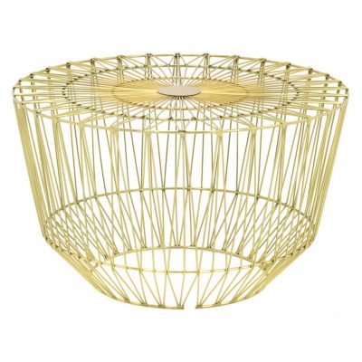Image of Wire Coffee Table, Gold