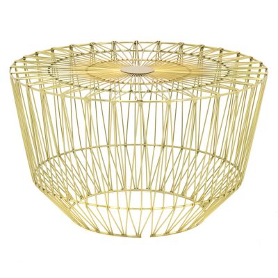 Image of Wire Coffee Table, Gold