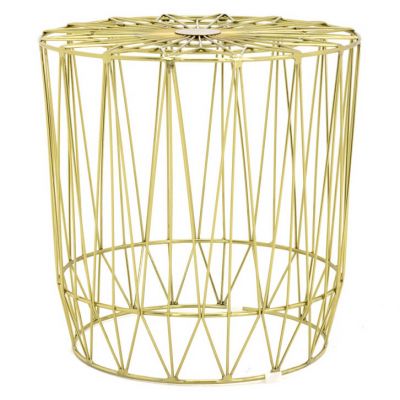 Image of Wire End Table, Gold