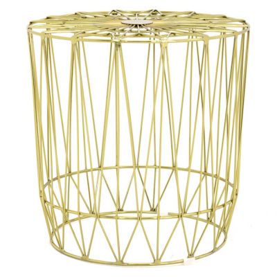 Image of Wire End Table, Gold