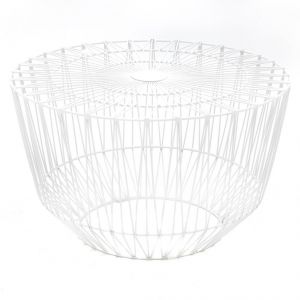 Wire Coffee Table, White