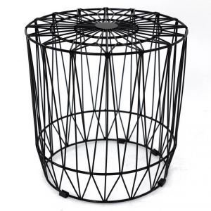 Wire End Table, Black