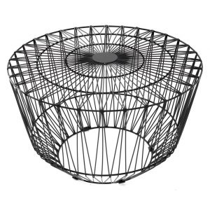 Wire Coffee Table, Black