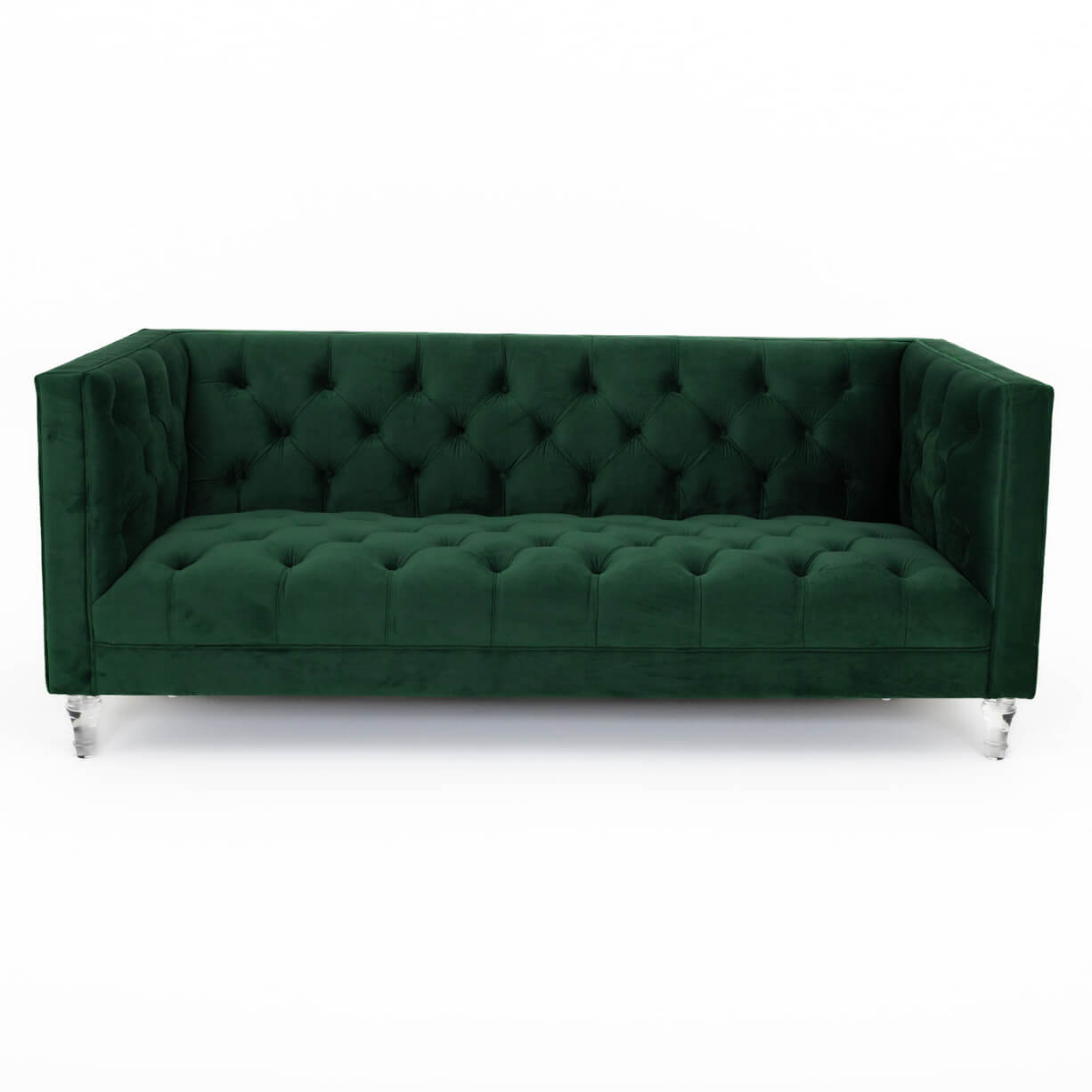 Milan Loveseat Green Town Country Event Rentals
