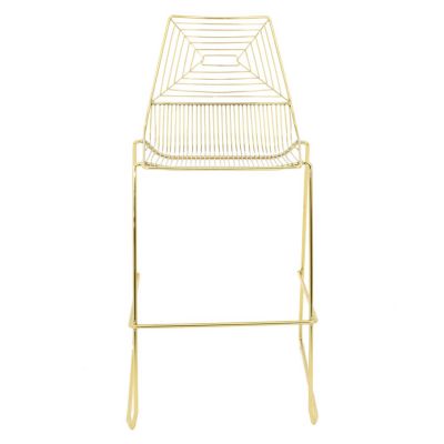 Image two of Wire Barstool, Gold