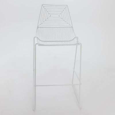 Image two of Wire Barstool, White