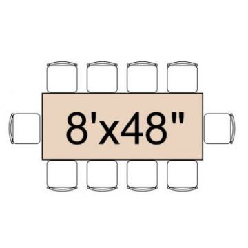 8' x 48" Rectangle Heavy Weight Capacity