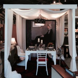 Cielo Blanco Arbor with Drapes