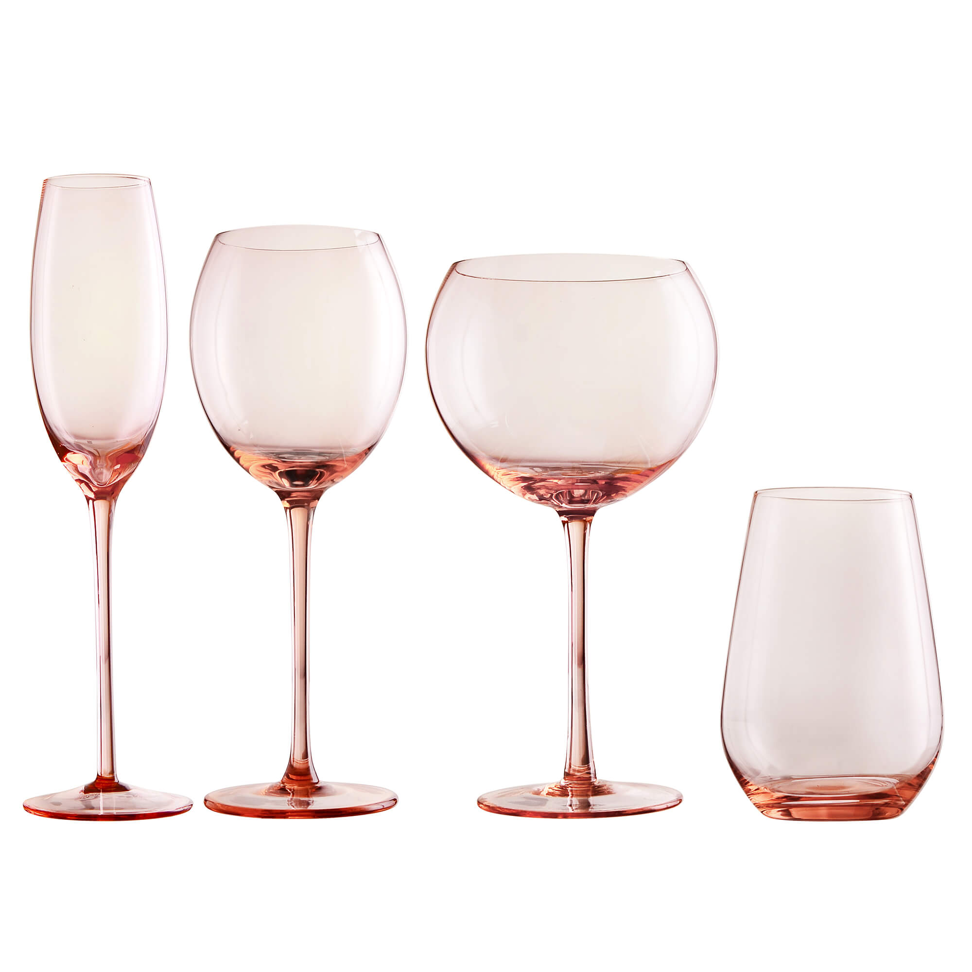 Ballard Glassware, Blush | Town & Country Event Rentals
