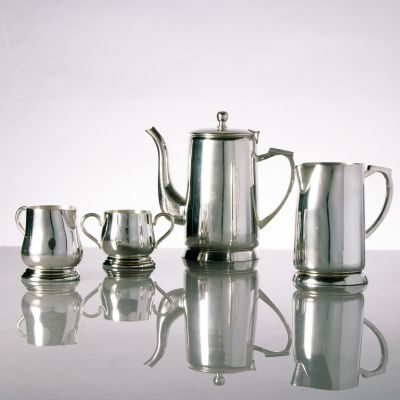 Image of Silver Coffee Server/Creamer/Sugar