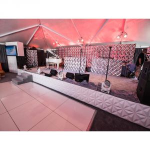 Steel Deck Stage With Step and Carpet