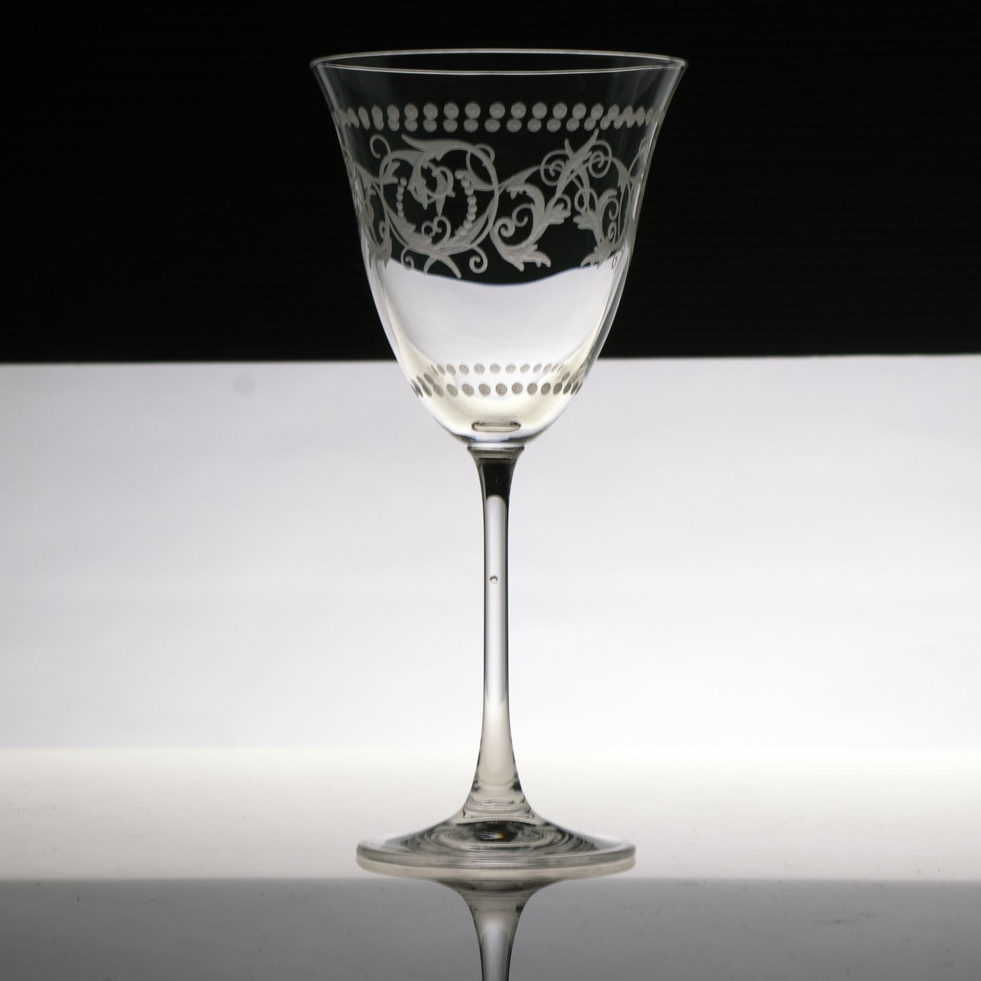 antique etched wine glasses Vintage 1930s Fostoria Chintz Wine Glasses main image 1