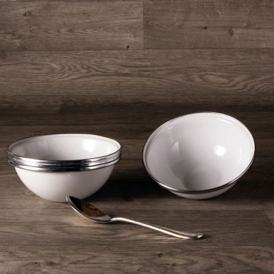 Image of 17oz. White Bowl Enamelware