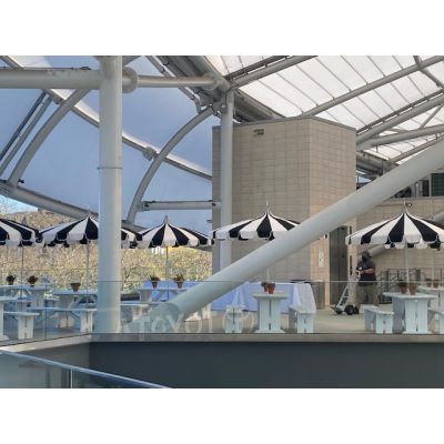 Image two of 8' Mid Century Pagoda Umbrella