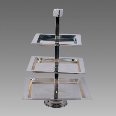 Image two of 3 Tier Silver Square Stand