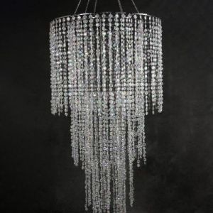 4 Tier Crystal Cascade Chandelier