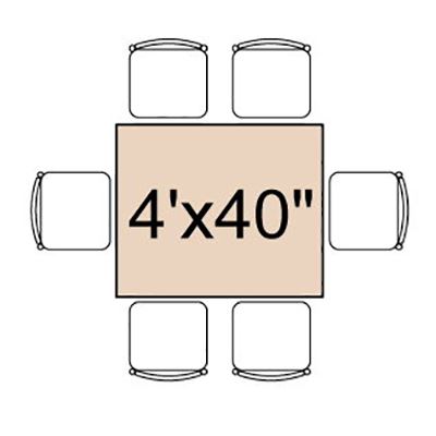 Image of 4' x 40" Rectangular