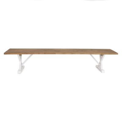 Image two of Hampton Bench, Natural Oak, White Legs