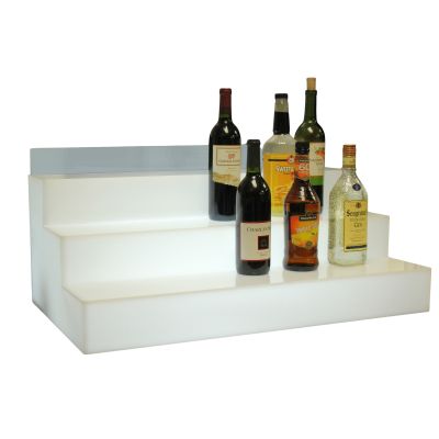 Image of 3 Tier Backlit Stepped Bottle Display