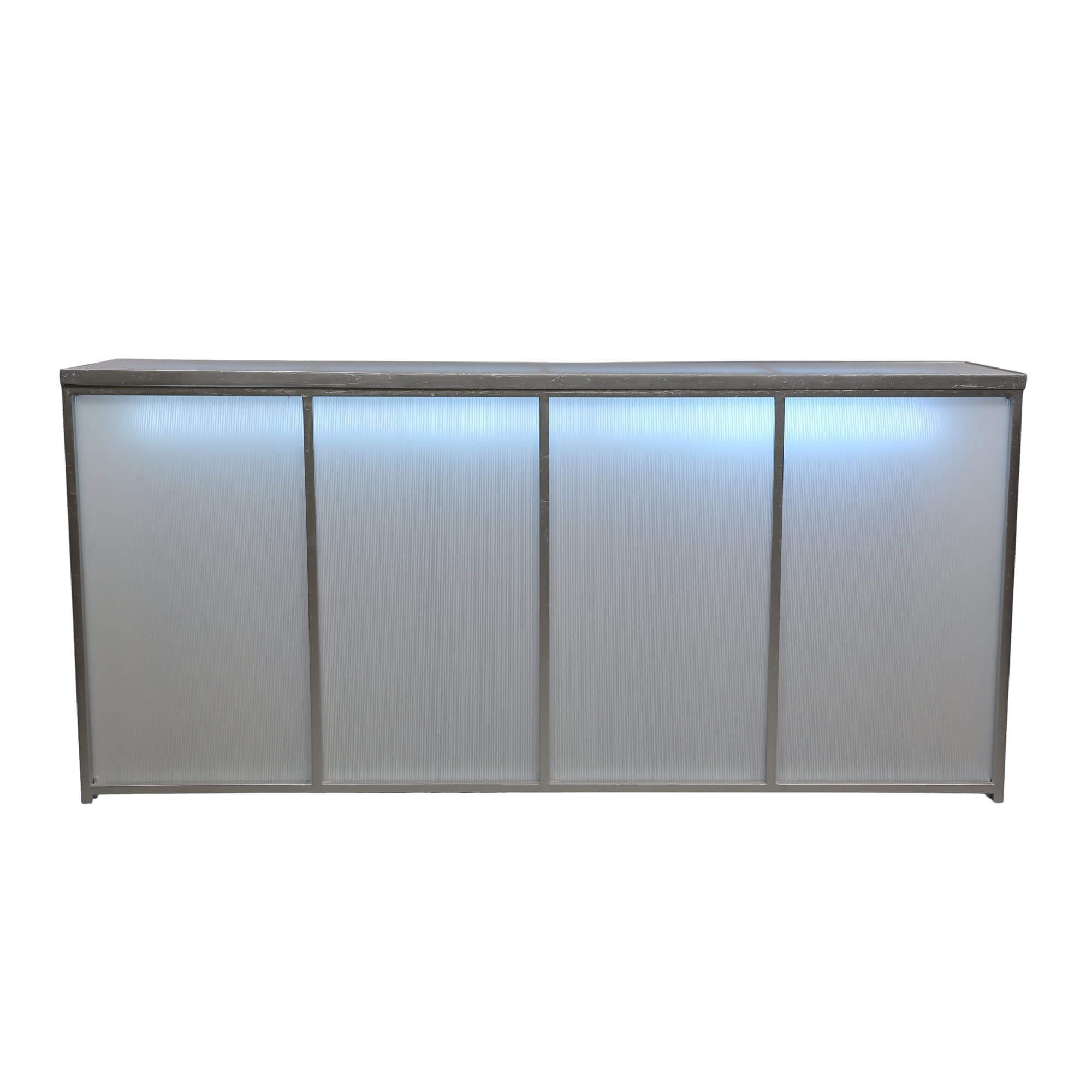 8' Translucent Vinyl Bar with LED Lights for Rent