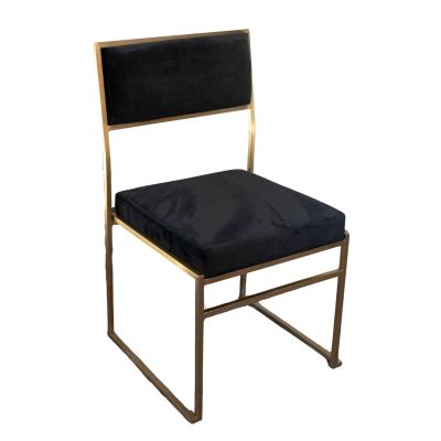 Image of Gotham Gold Chair with Black Cushion