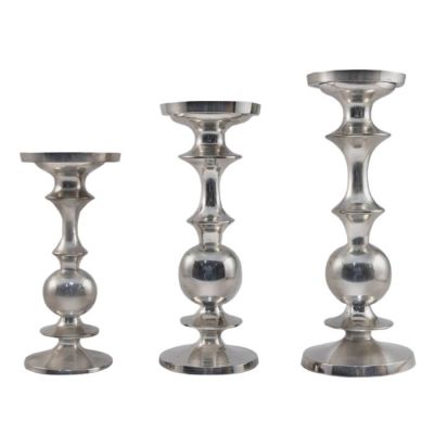Image of Brushed Aluminum Candle Holders