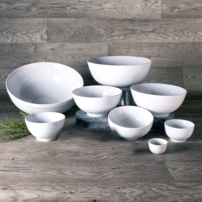 Image of White Round Bowls