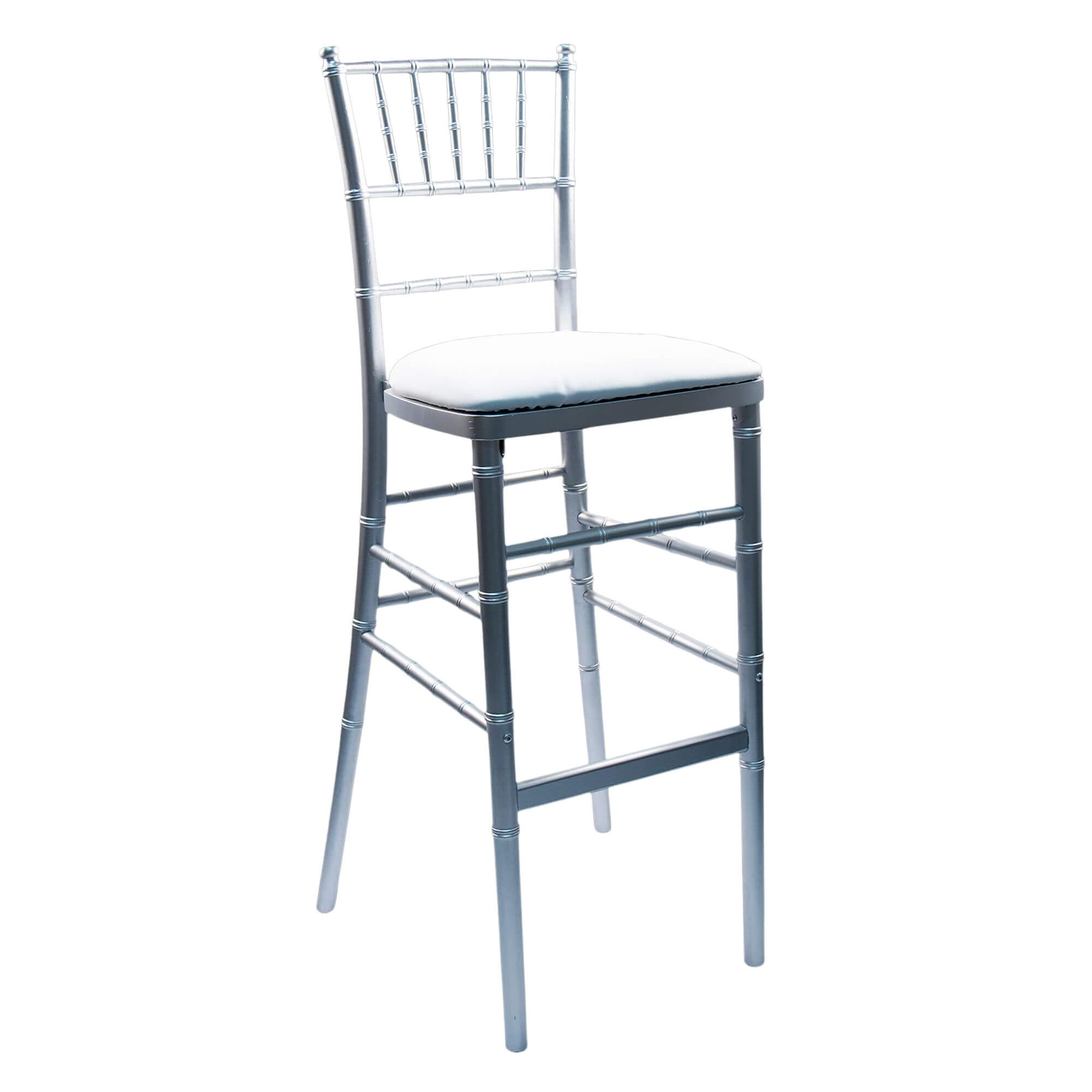 Stools Silver Rent Chiavari Silver Bar Stool | Town & Country Event Rentals