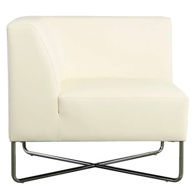Image two of Lucca Lounge Chair Corner, White