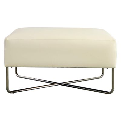Image two of Lucca Ottoman, White