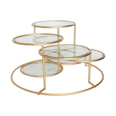 Image of 6 Tier Buffet Risers (Gold & Silver)