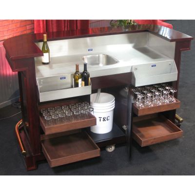 Image two of 6' Mahogany Wrap Around Bar