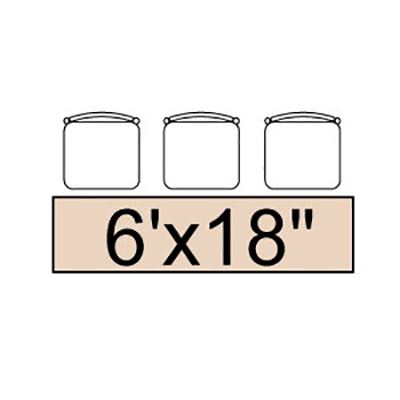 Image of 6' x 18" Rectangular