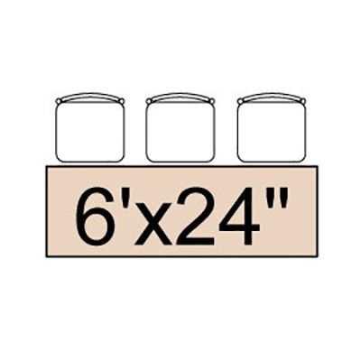 Image of 6' x 24" Rectangular