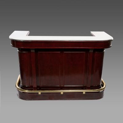 Image two of 6' Mahogany Wrap Around Bar