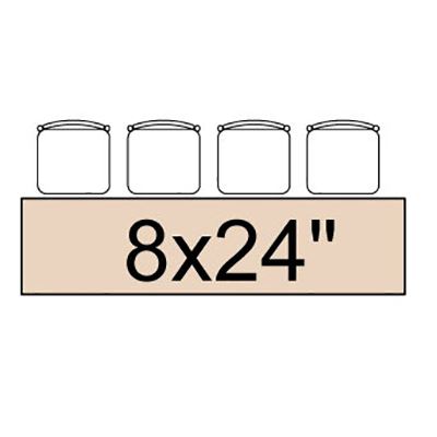 Image of 8' x 24" Rectangular